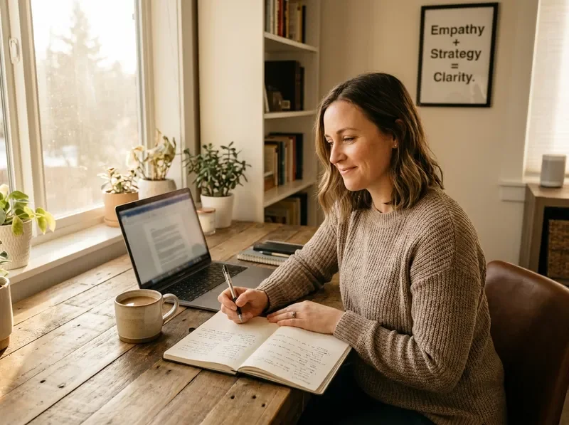 Founder working on brand clarity strategy